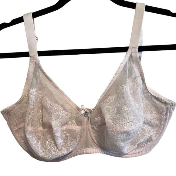 Wacoal- Retro Chic Lace Underwire Unlined alight Soft Pink Bra, Size 34G - Picture 8 of 9
